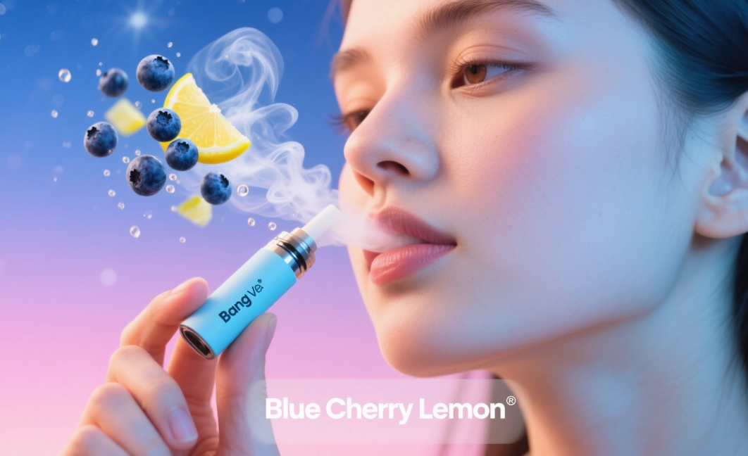 Bang Vape Digital Smart Screen 15000 Züge – Blaue Kirsch-Zitrone trifft deutsche Tech-Ästhetik
