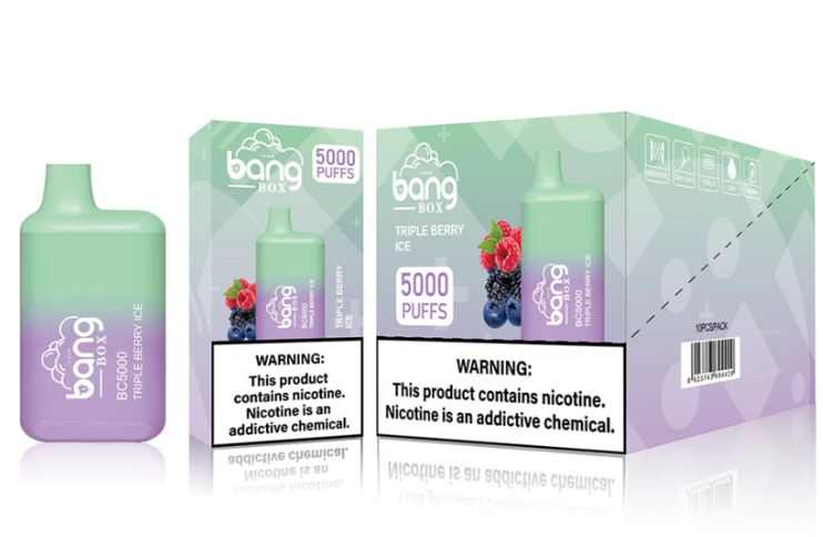 Bang Box BC5000 Einweg-E-Zigarette - Dreifach-Beeren-Eis: Ein fruchtiges Meisterwerk für die Schweizer Vaping-Szene