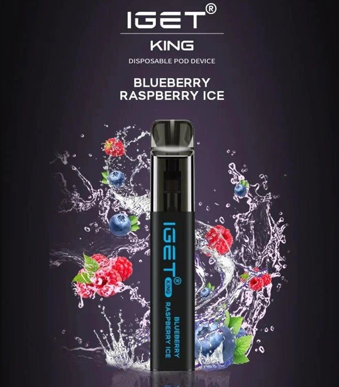 IGET King 2600 Züge Vape - Blaubeer-Himbeer-Eis: Ein Fruchtiges Meisterwerk für Dampfer