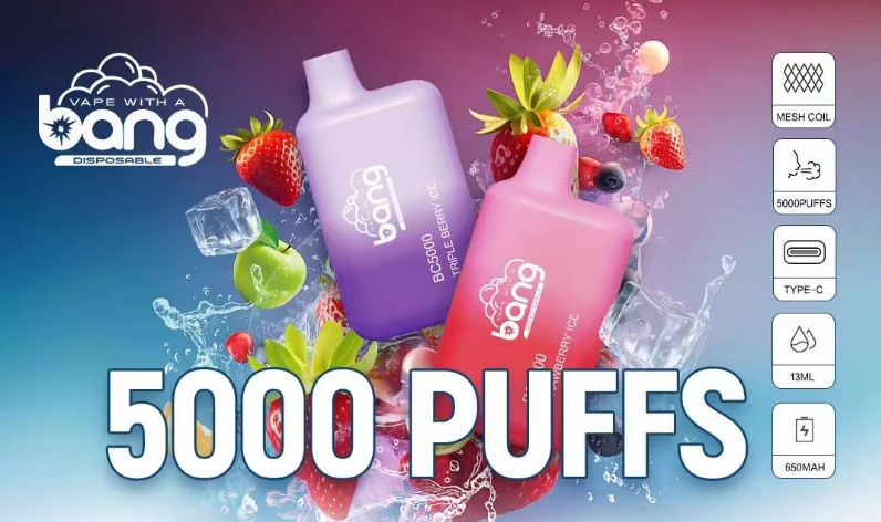 Bang Box BC5000 Einweg-E-Zigarette - Dreifach-Beeren-Eis: Ein fruchtiges Meisterwerk für die Schweizer Vaping-Szene