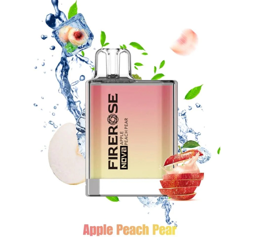 Entdecke die Elux Firerose Nova 600 Puffs Vape - Apfel-Pfirsich-Birne: Ein Meisterwerk für den Schweizer Vaping-Markt