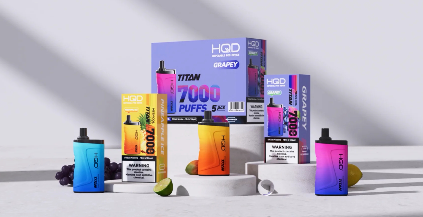 HQD TITAN 7000 Züge Vape - Apfel Pfirsich: Ein fruchtiges Meisterwerk für Österreichs Vaper